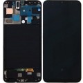 LCD+Touch screen Samsung A505 A50 juodas (black) (Service Pack)